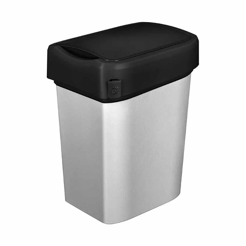 Контейнер для мусора ECONOVA Metal bin, черный, 10л, фотография