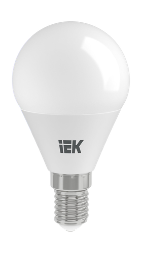 Лампа IEK led e14 8вт 3000к шар теплый, крупный план