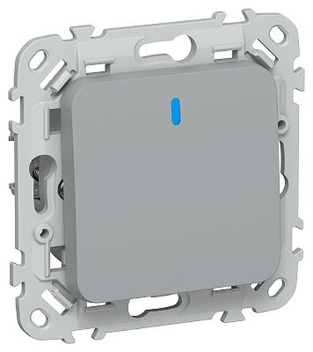 Выключатель IEK Flite 1-кл. с инд. 10А ВС11-1-1-ФлС сер., картинка