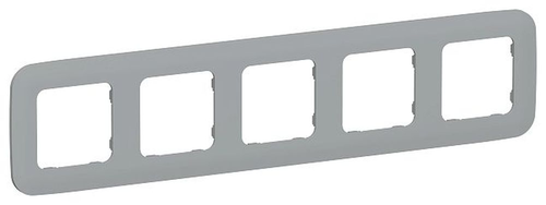 Рамка IEK Flite 5-мест. РУ-5-А-ФлС сер., изображение
