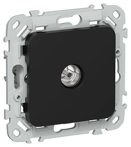 Розетка IEK Flite TV экран. оконечная тип M РТВм-1-1-1-ФлЧ чер., изображение
