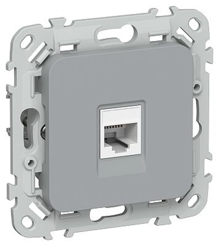 Розетка IEK Flite комп. RJ45 кат.5Е UTP РК5е-1-0-ФлС сер., вид