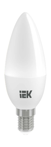 Лампа IEK led e14 6вт 3000к свеча теплый, вид