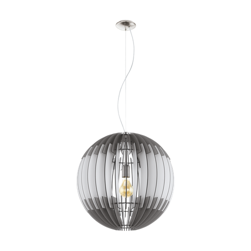 Cветильник EGLO Подвесной потолочный olmero, 1х60w e27, d700, h2000, сталь,, картинка