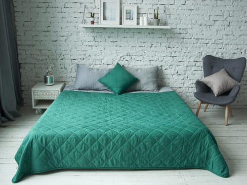 Подушка SEASONS стёганая Микрофибра 40х40 изумруд, вид