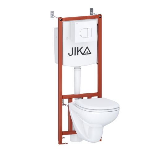 Набор JIKA ПЭК Dino подвесная чаша + инсталляция + сиденье + панель бел, крупный план