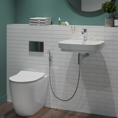 Смеситель для раковины PAINI Garda с гигиеническим душем, хром 76CR205/574, детальное фото