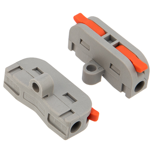 Клемма REXANT смк 222-421p проходн 1 полюс, монт.площ.(0,08-4 мм²), серая, фотография