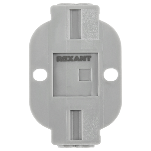 Клемма REXANT смк 222-422p проходн 2 полюса, монт.площ.(0,08-4 мм²), серая, изображение