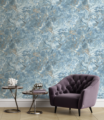 Обои флизелиновые EURO DECOR Euro Decor Lucerna 7318-03 синие, детальное фото