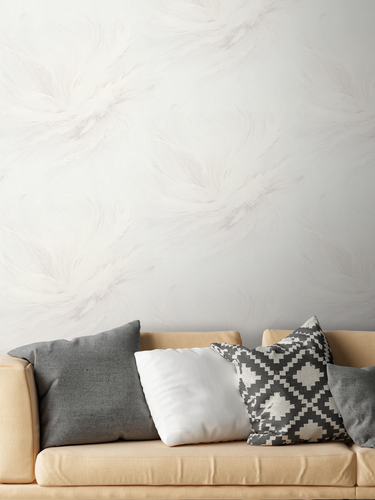 Обои флизелиновые EURO DECOR Euro Decor Floravento 7324-00 белые, крупный план