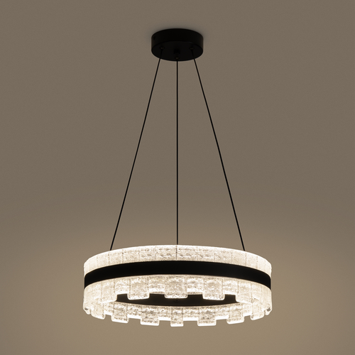 Светил.подвесной FREYA FR6241PL-L84B Orio Черный LEDх84, крупный план