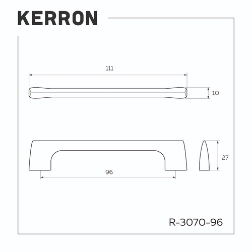 Ручка-скоба KERRON 96мм хром R-3070-96, картинка