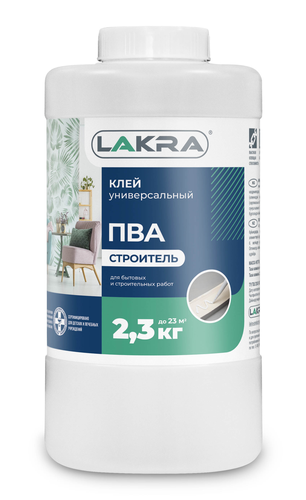 Клей ЛАКРА ПВА Строитель 2,3кг, картинка