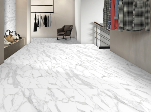 Керамогранит ETRENAL Carrara Classic белый 60X120 см 1,44м2, изображение