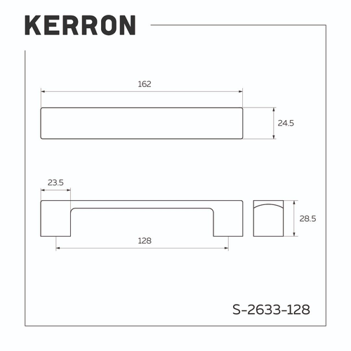 Ручка-скоба KERRON 128мм матовый никель, фото