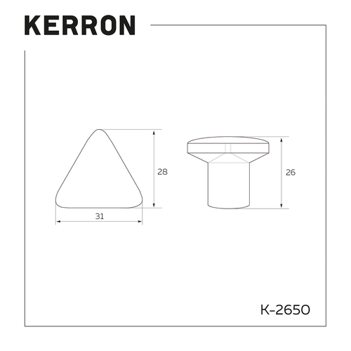 Ручка-кнопка KERRON Trilliant хром&nbsp;K-2650, картинка