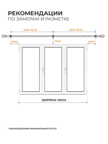 Карниз ARTTEX двойной 16/19мм Телескоп 95.101 120/210 с мет.кольцами, фото