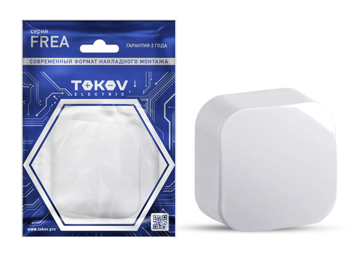 Выключатель TOKOV ELECTRIC 1-кл. ОП Frea 10А IP20 250В АБС-пластик бел. TKE-FR-V1-C01, фотография
