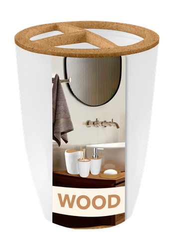 Стакан KEEPLEX д/зубных щеток wood, изображение