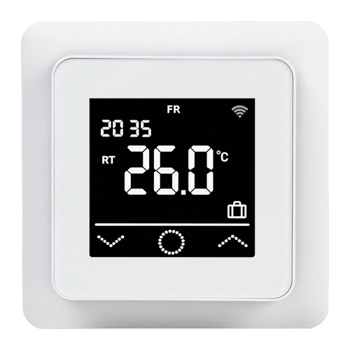 Терморегулятор REXANT цифровой ClimaHome W сенсорн, программир, с Wi-Fi, бел, вид