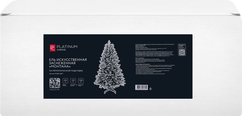 Искусственная ель Platinum Choice, Montana заснеженная на металлической подставке, 1100 веток, 240см, детальное фото