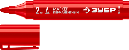 Маркер ЗУБР МП-300 красн, 2мм перманентн (06322-3), изображение