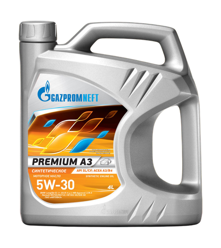 Масло моторное синтетическое GAZPROMNEFT Premium A5/B5 5W-30, 4л, детальное фото