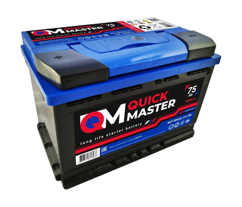 Аккумулятор автомобильный QUICK MASTER SP 6СТ-75 (L)-(1) 560A, фото