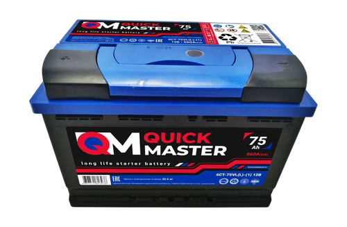 Аккумулятор автомобильный QUICK MASTER SP 6СТ-75 (L)-(1) 560A, детальное фото