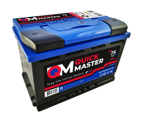 Аккумулятор автомобильный QUICK MASTER SP 6СТ-75 (R)-(0) 560A, фото