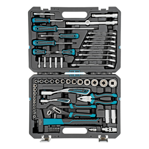 Набор инструментов GROSS 1/4", 1/2", CrV, 120 зубьев, 76 предметов, вид