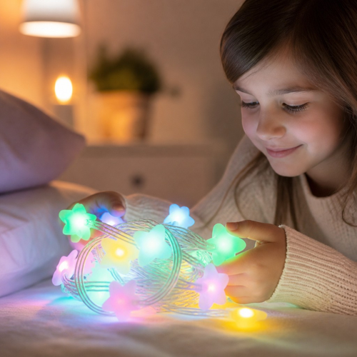 Электрогирлянда HOMECLUB Умные Звезды/Снежинки 33LED, 5м, RGB, управление Bluetooth, IP20, изображение