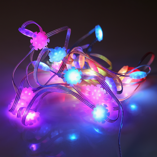 Электрогирлянда HOMECLUB Умные Звезды/Снежинки 33LED, 5м, RGB, управление Bluetooth, IP20, картинка
