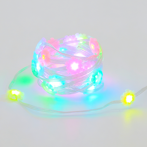 Электрогирлянда HOMECLUB Умные Звезды/Снежинки 33LED, 5м, RGB, управление Bluetooth, IP20, крупный план