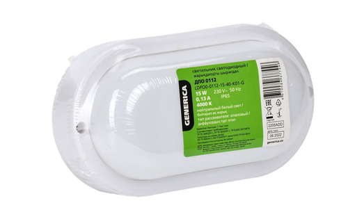Светильник GENERICA LED 15Вт ДПО 0112 IP65 4000К овал, фотография