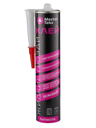 Клей MASTERTEKS каучуковый ЖГ 901 сверхпрочный PM 400 г бежевый, крупный план
