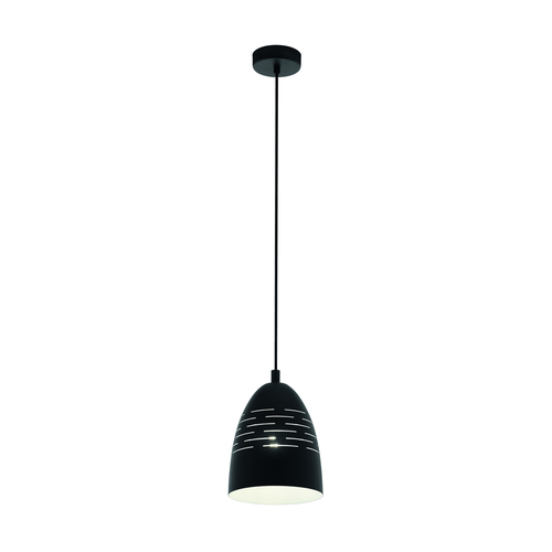 Светильник EGLO Подвесной потолочный CAMASTRA, 1x40W(E27), черный, белый, вид