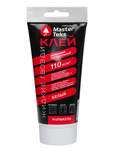 Клей MASTERTEKS акриловый ЖГ экстрасильный PM 200 г белый, картинка
