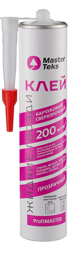 Клей MASTERTEKS каучуковый ЖГ сверхпрочный PM 300 г прозрачный, фото