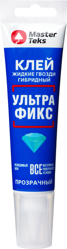 Клей MASTERTEKS гибридный ЖГ ультрафикс 80 мл прозрачный, вид