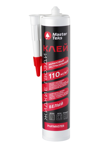 Клей MASTERTEKS акриловый ЖГ экстрасильный PM 430 г белый, изображение