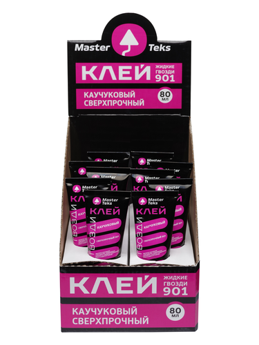 Клей MASTERTEKS каучуковый ЖГ 901 сверхпрочный PM 80 мл бежевый, крупный план