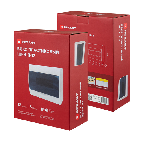 Бокс REXANT пластик ЩРН-П-12 IP41 бел, фотография