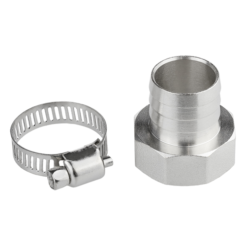 Комплект для подключения садового шланга MASTERPROF 3/4" с внутренней резьбой 3/4", штуцер и хомут, фотография