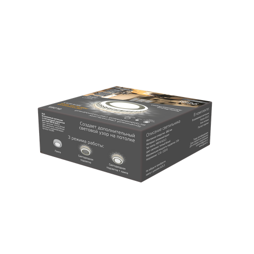 Светильник GAUSS Backlight BL085 Кругл. Хром/Белый, Gu5.3, 3W, LED 3000K 1/40, изображение