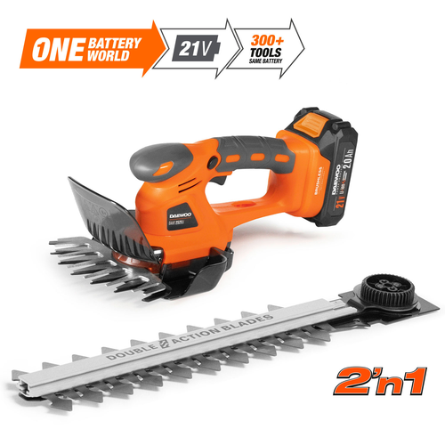 Ножницы-кусторез аккумуляторные DAEWOO Daht 2521Li SET, крупный план