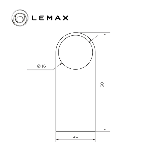 Держатель рейлинга LEMAX модерн, черный матовый, RAT-13 BL, фотография