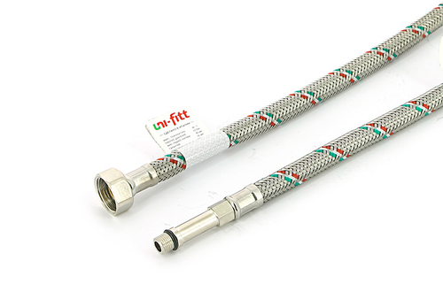Гибкая подводка UNI-FITT д/смесителя МL10х1-1/2, 50 см, удл. штуцер, DN 8, оплётка из, крупный план