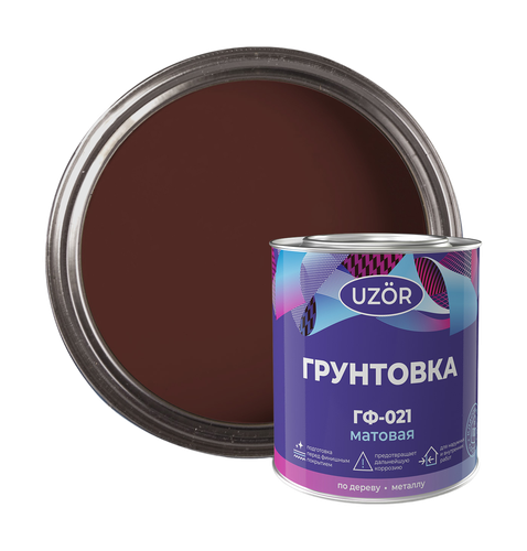 Грунтовка ГФ-021 УЗОР красно-коричн. 2,7кг, вид